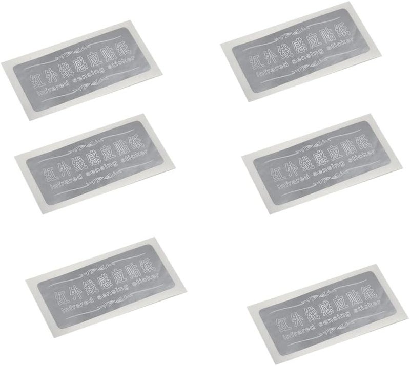 LZLRUN 6Pcs Infrared Sensing Silver Stickers for LED Projector Car Door Step Courtesy Welcome Led Lights (Silver infrade Sensor Stickers) - Image 1